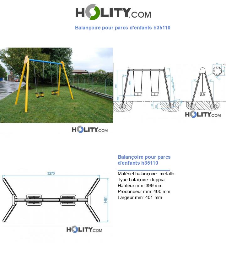 Balançoire pour parcs d'enfants h35110