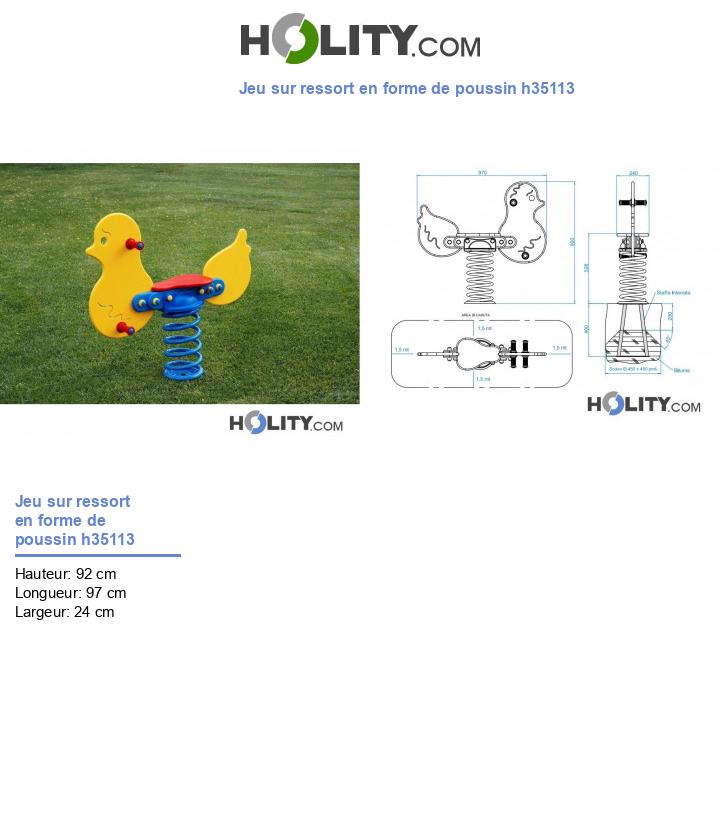 Jeu sur ressort en forme de poussin h35113