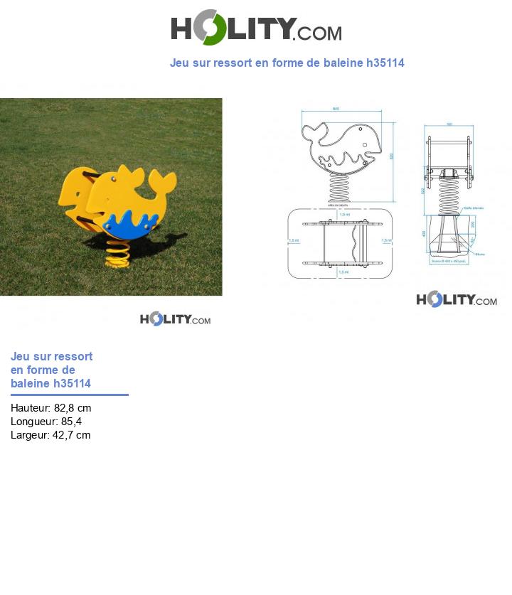 Jeu sur ressort en forme de baleine h35114