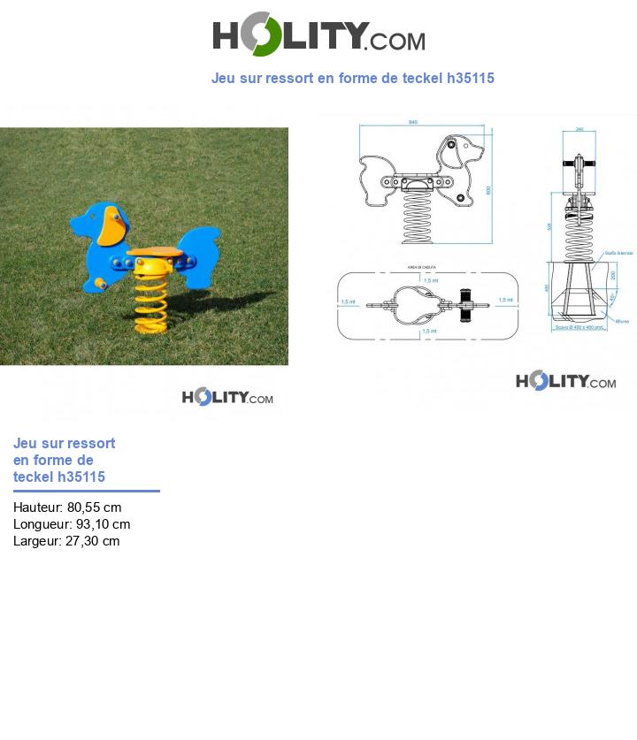 Jeu sur ressort en forme de teckel h35115