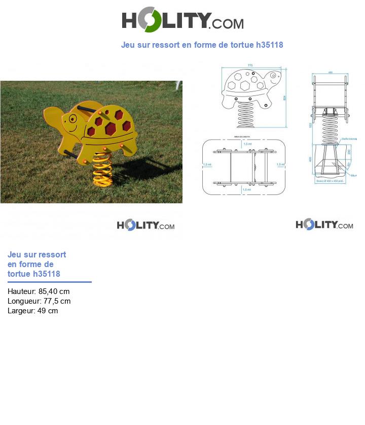 Jeu sur ressort en forme de tortue h35118