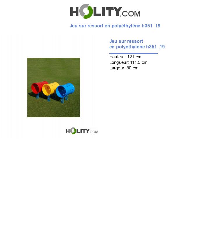 Jeu sur ressort en polyéthylène h351_19
