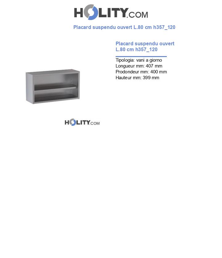 Placard suspendu ouvert L.80 cm h357_120