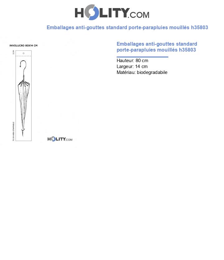 Emballages anti-gouttes standard porte-parapluies mouillés h35803