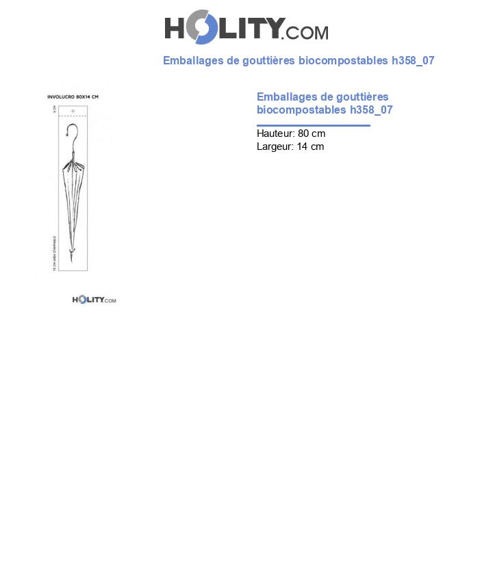 Emballages de gouttières biocompostables h358_07