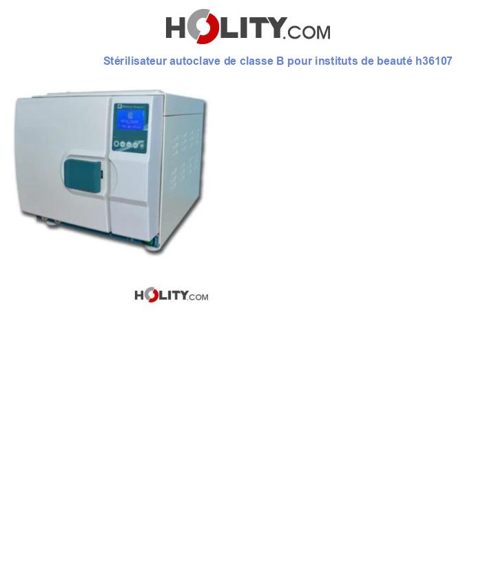 Stérilisateur autoclave de classe B pour instituts de beauté h36107