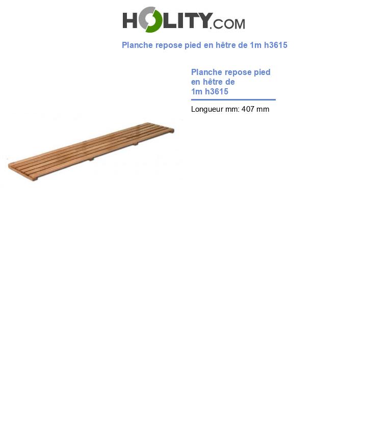 Planche repose pied en hêtre de 1m h3615