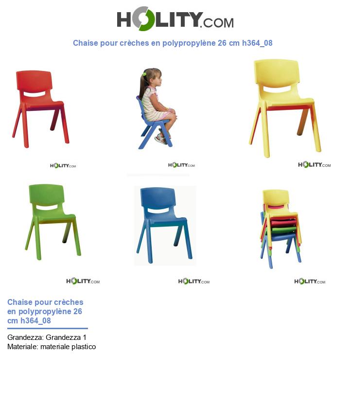 Chaise pour crèches en polypropylène 26 cm h364_08