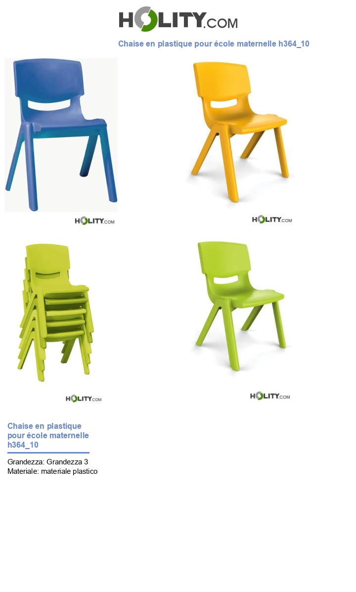 Chaise en plastique pour école maternelle h364_10