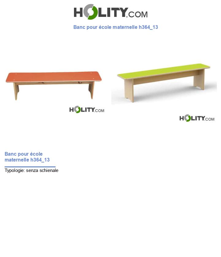 Banc pour école maternelle h364_13