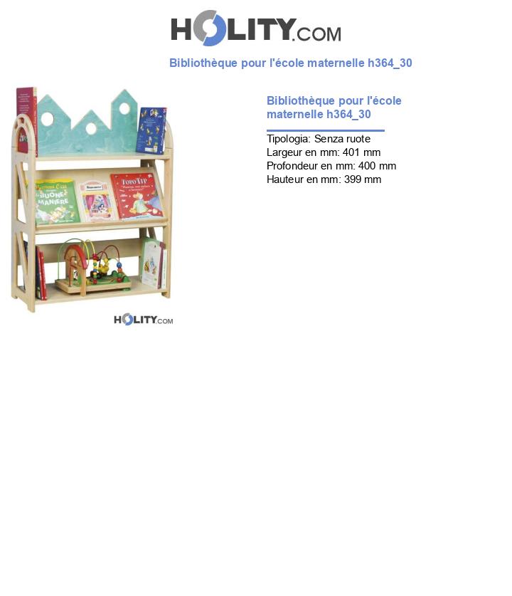 Bibliothèque pour l'école maternelle h364_30