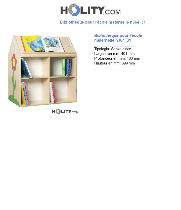 Bibliothèque pour l'école maternelle h364_31