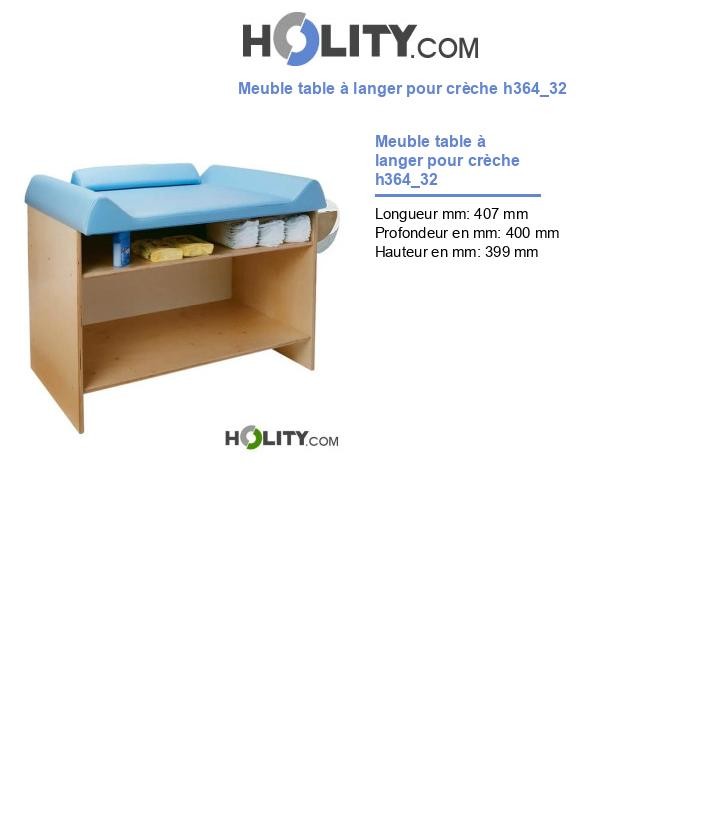 Meuble table à langer pour crèche h364_32