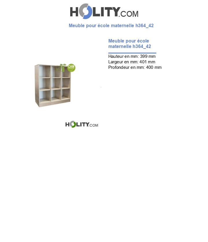 Meuble pour école maternelle h364_42