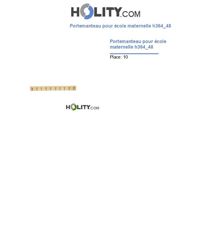 Portemanteau pour école maternelle h364_48