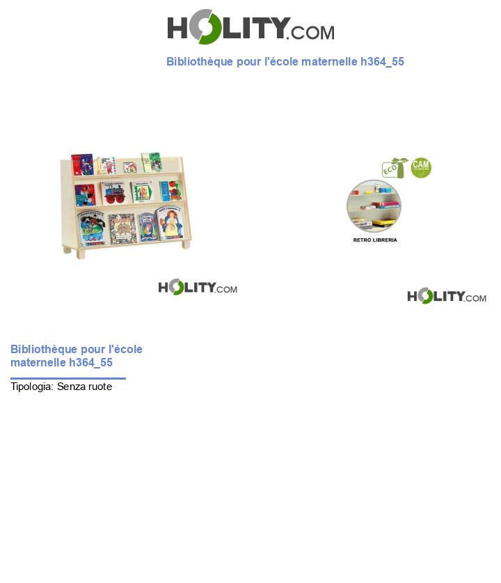 Bibliothèque pour l'école maternelle h364_55