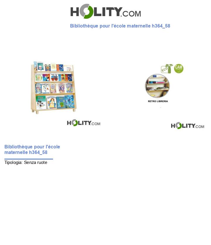 Bibliothèque pour l'école maternelle h364_58