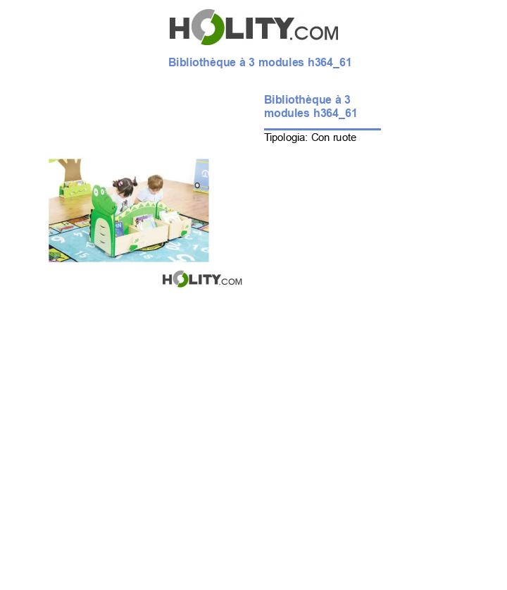 Bibliothèque à 3 modules h364_61