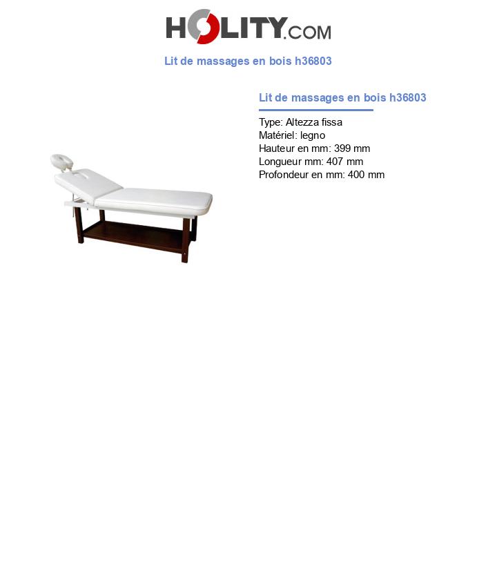 Lit de massages en bois h36803