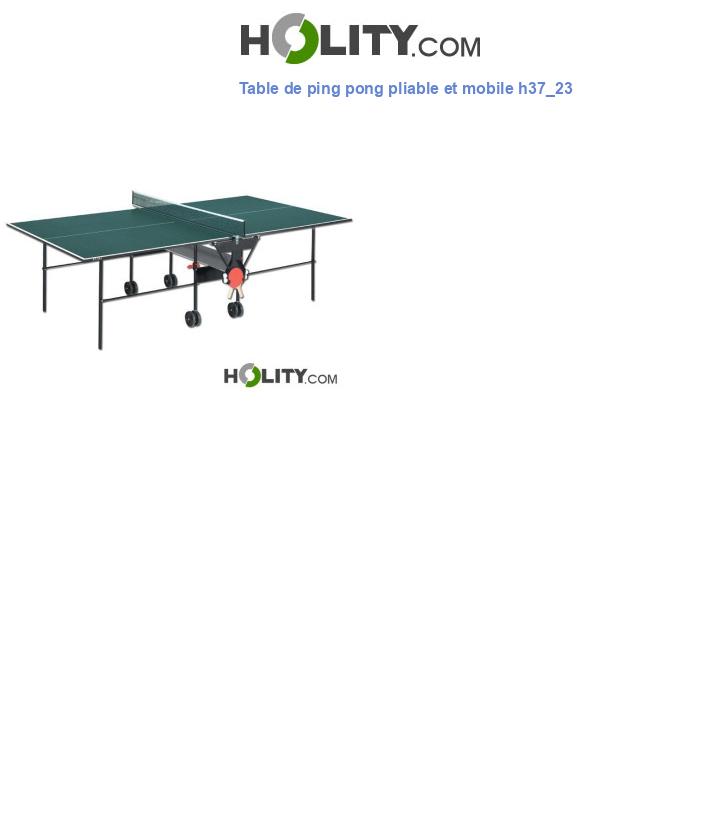 Table de ping pong pliable