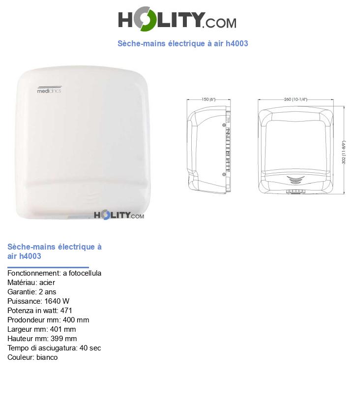 Sèche-mains électrique à air h4003