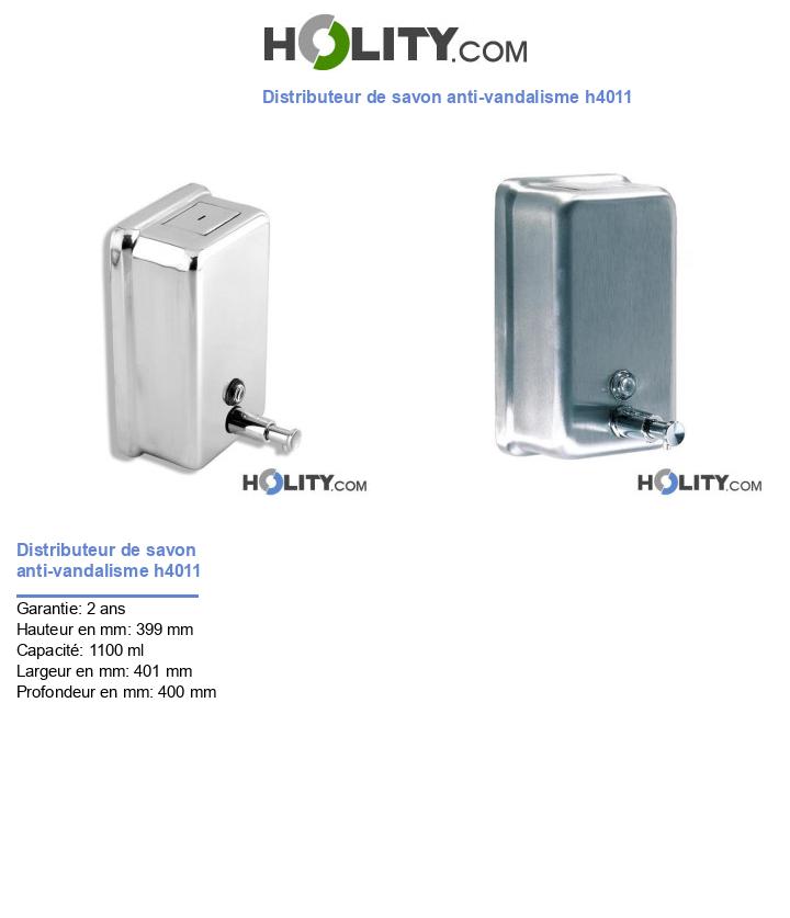 Distributeur de savon anti-vandalisme h4011