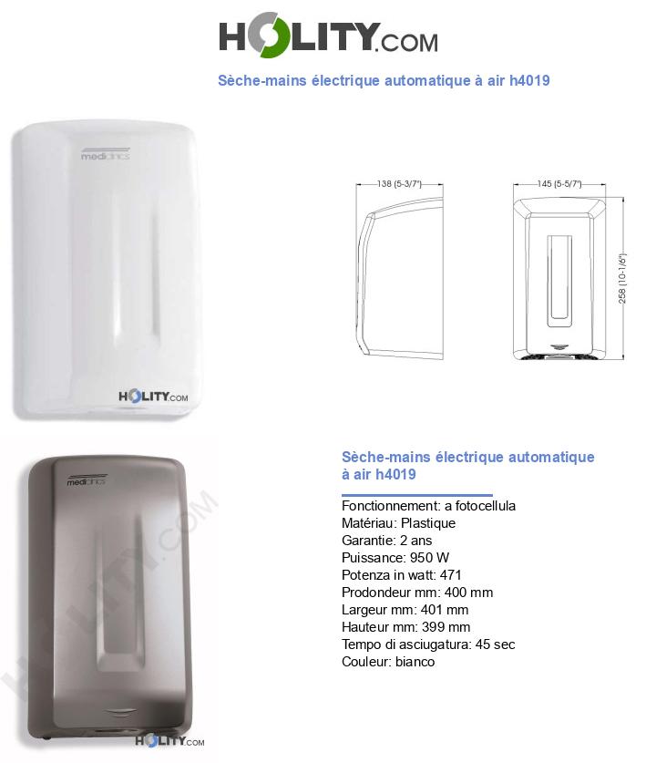 Sèche-mains électrique automatique à air h4019