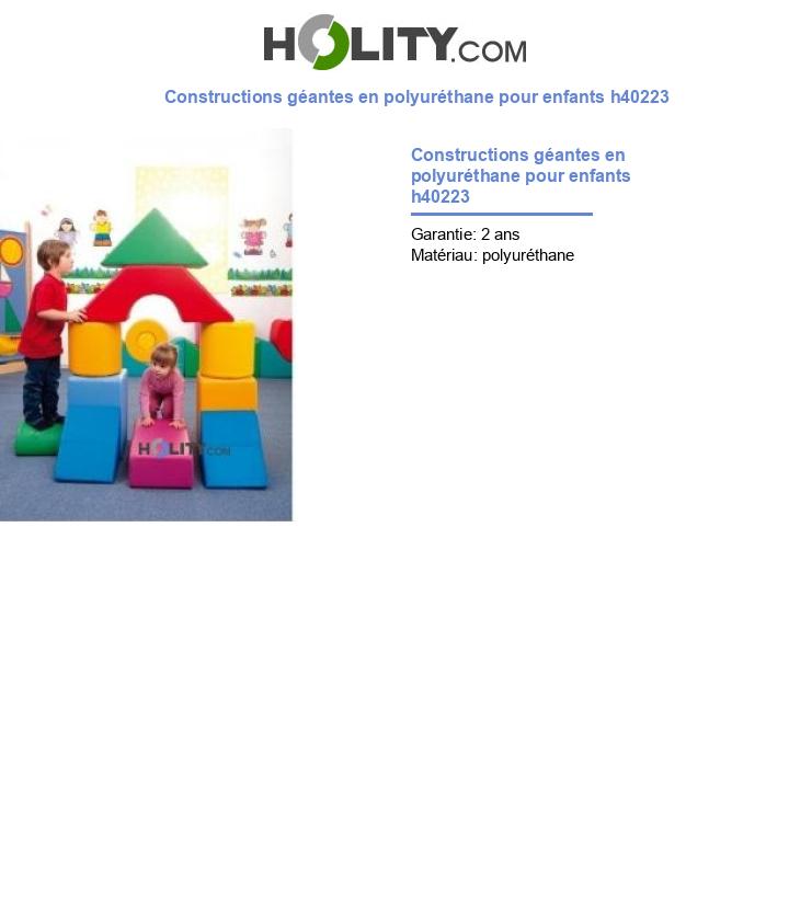 Constructions géantes en polyuréthane pour enfants h40223