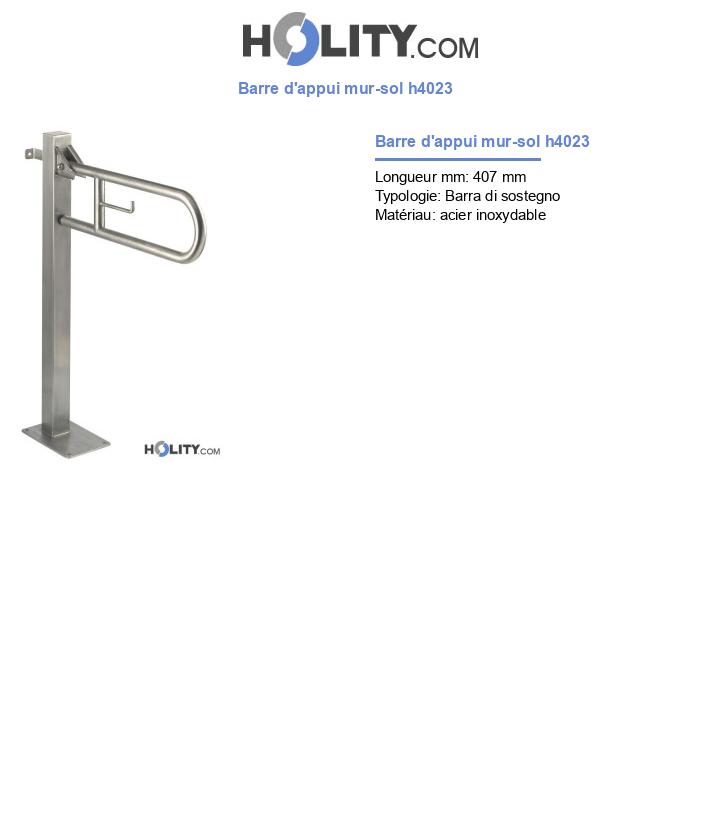 Barre d'appui mur-sol h4023