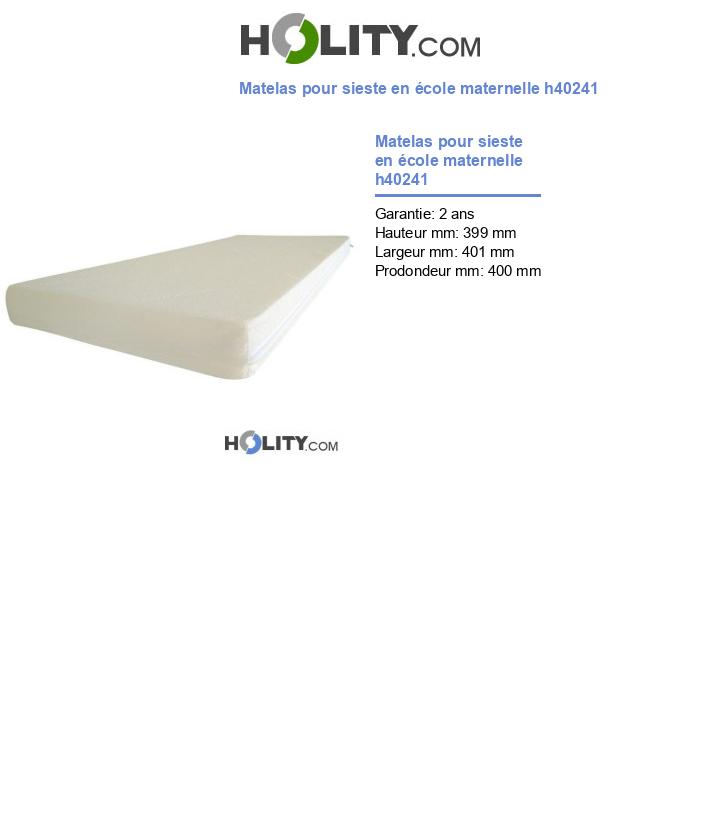 Matelas pour sieste en école maternelle h40241