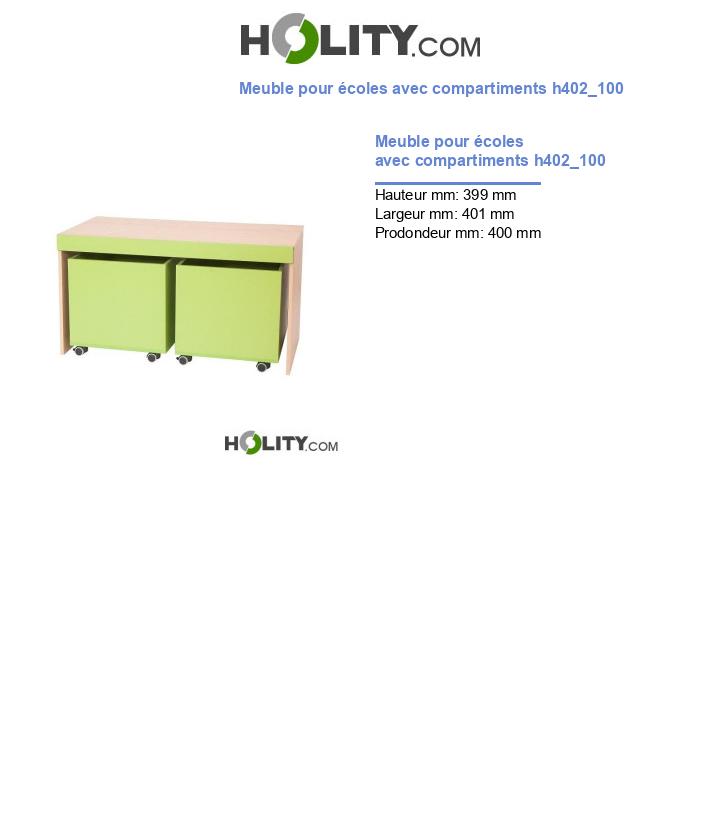 Meuble pour écoles avec compartiments h402_100