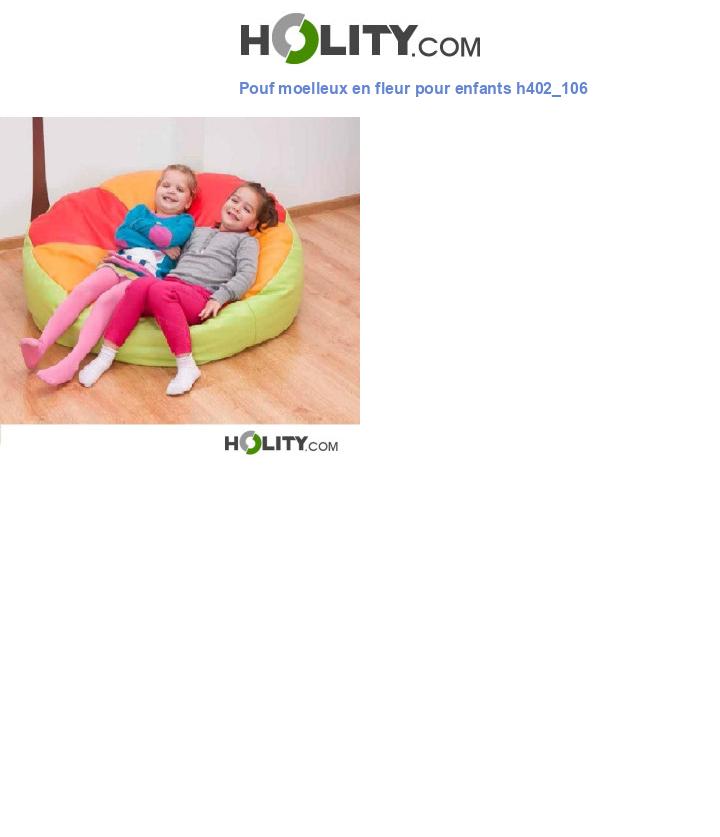 Pouf moelleux en fleur pour enfants h402_106