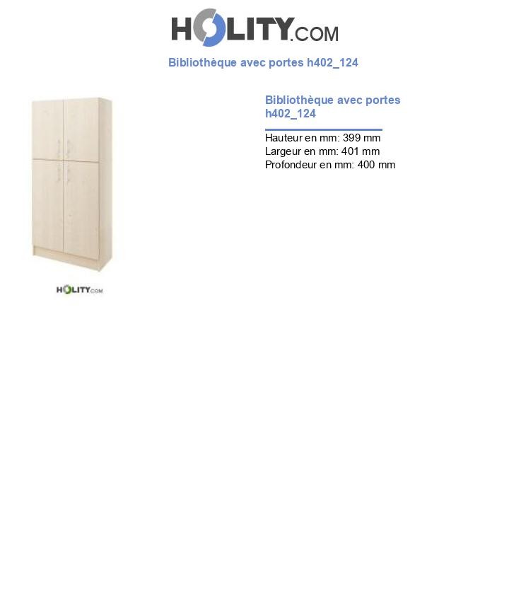 Bibliothèque avec portes h402_124
