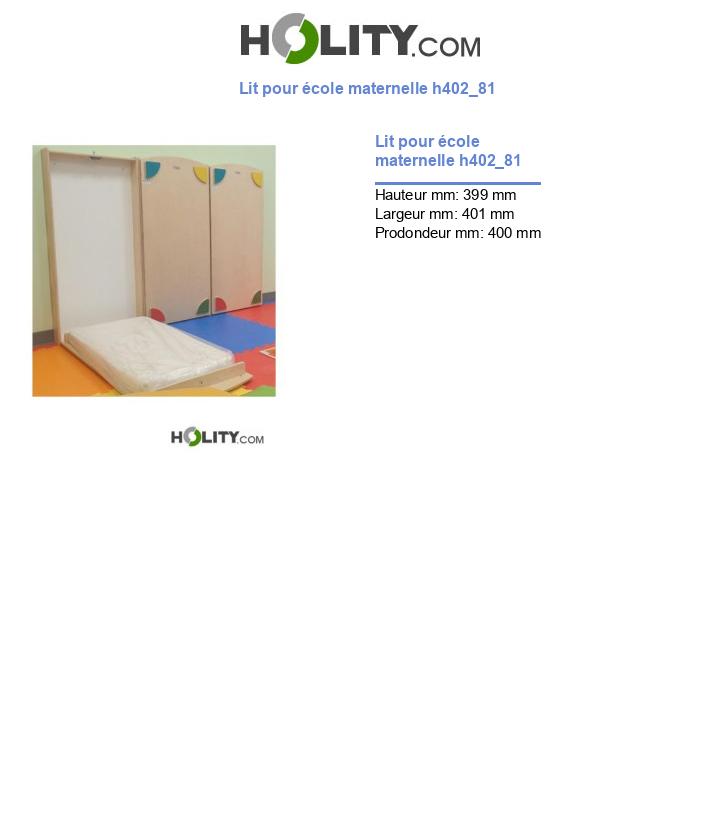 Lit pour école maternelle h402_81