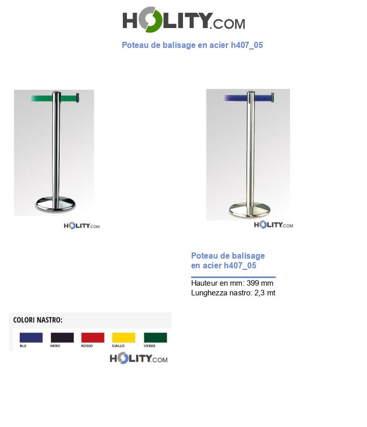 Poteau de balisage en acier h407_05