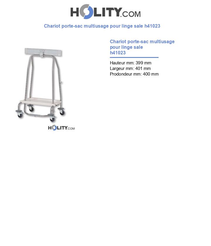 Chariot porte-sac multiusage pour linge sale h41023
