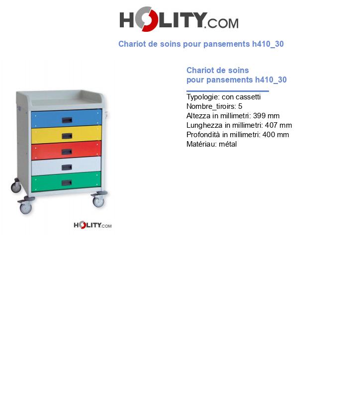 Chariot de soins pour pansements h410_30