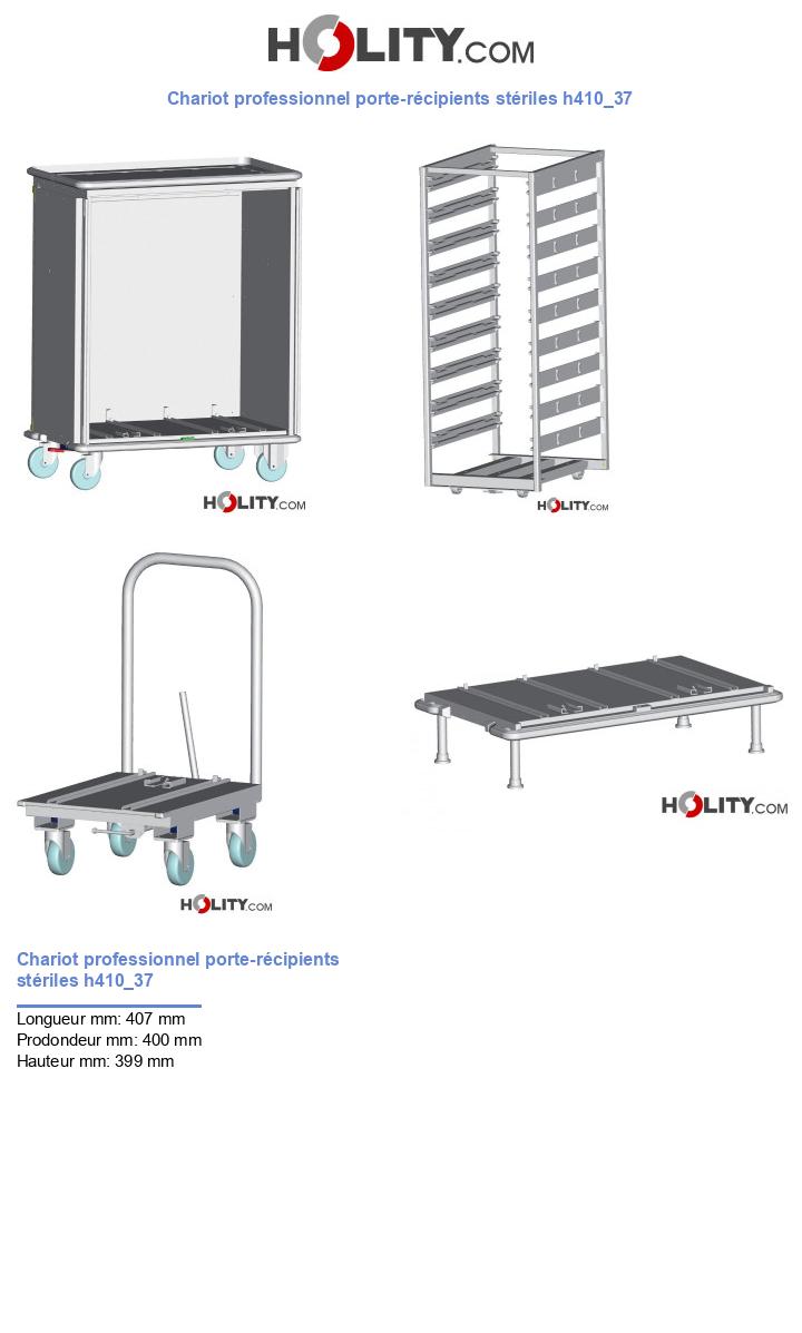 Chariot professionnel porte-récipients stériles h410_37