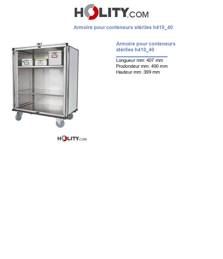 Armoire pour conteneurs stériles h410_40