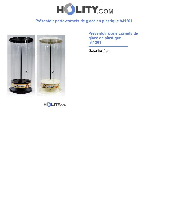 Présentoir porte-cornets de glace en plastique h41201