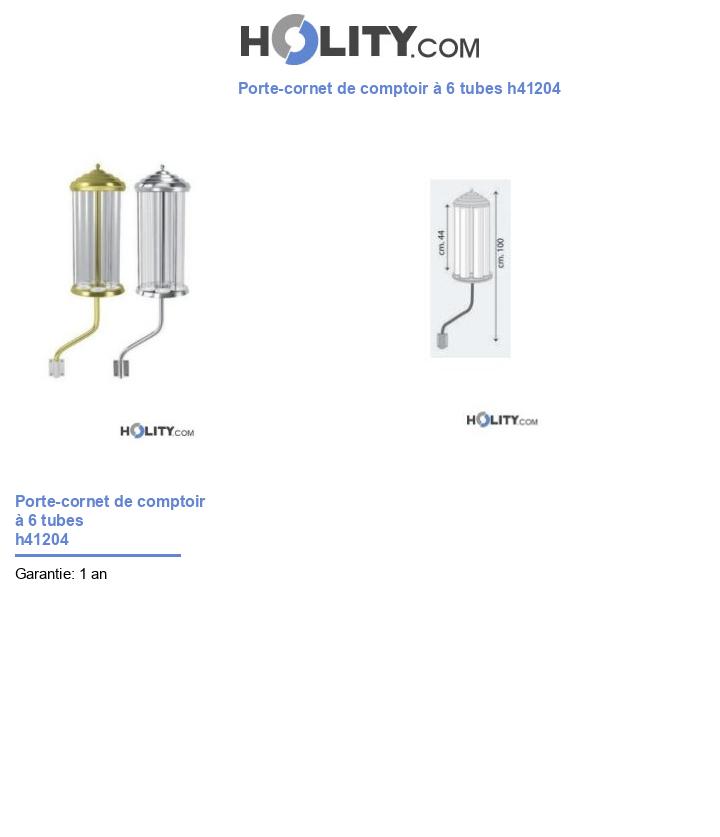 Porte-cornet de comptoir à 6 tubes h41204