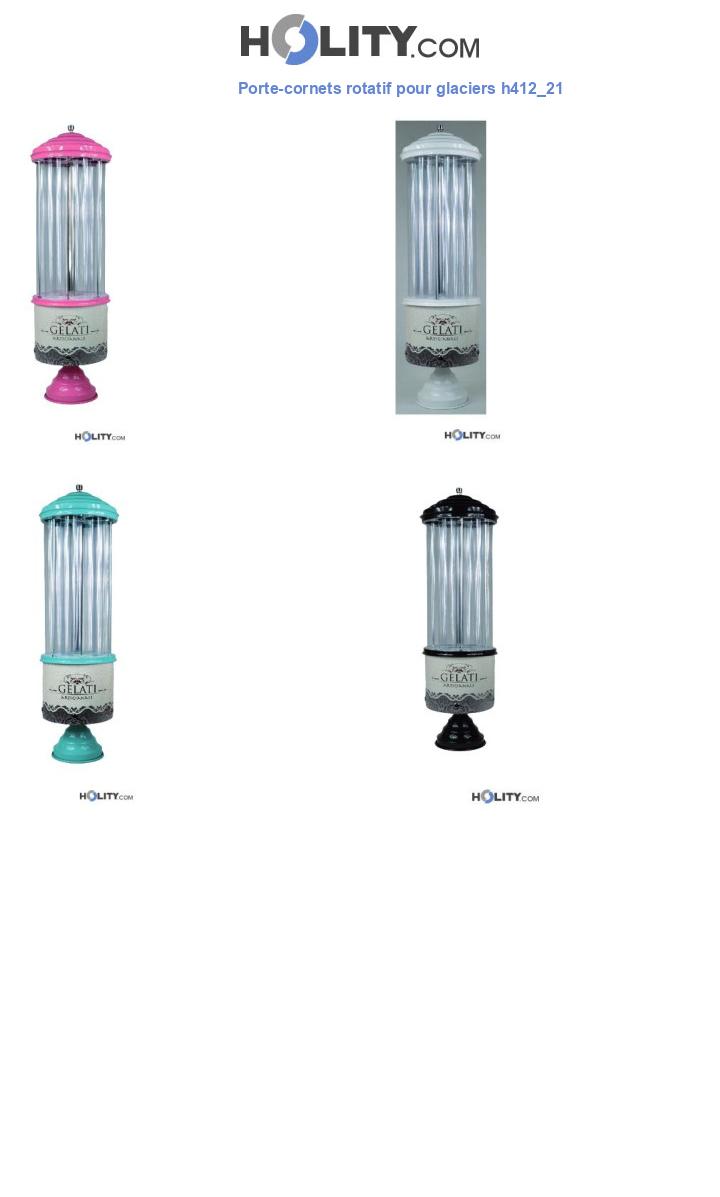 Porte-cornets rotatif pour glaciers h412_21