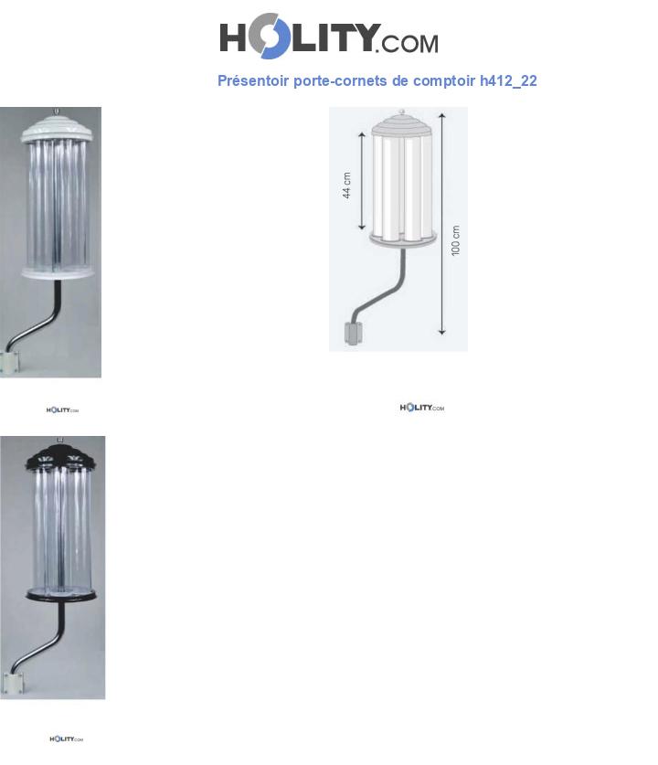 Présentoir porte-cornets de comptoir h412_22