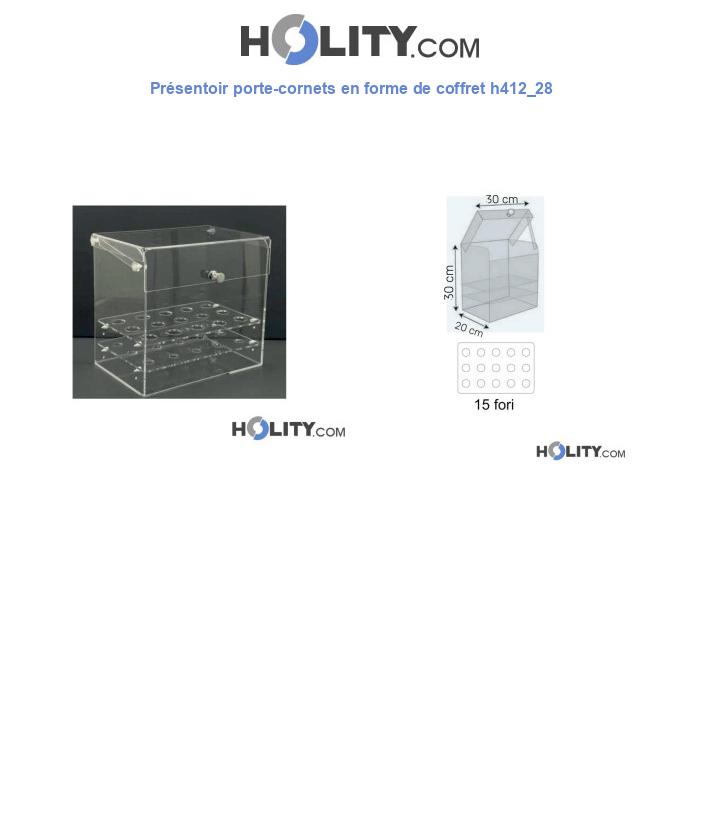 Présentoir porte-cornets en forme de coffret h412_28