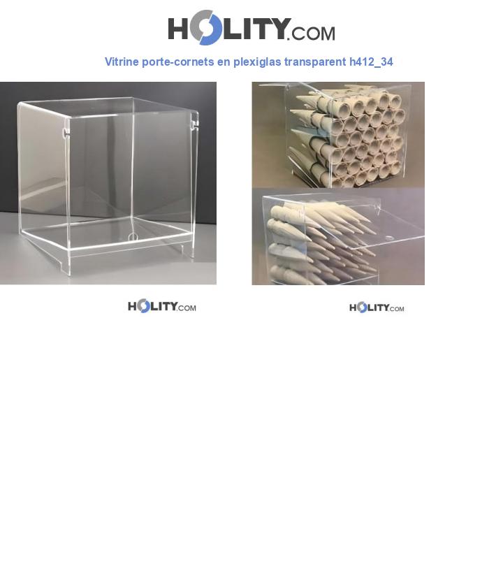 Vitrine porte-cornets en plexiglas transparent h412_34