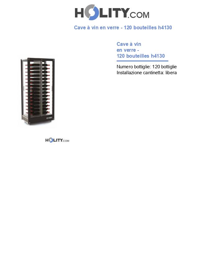 Cave à vin en verre - 120 bouteilles h4130