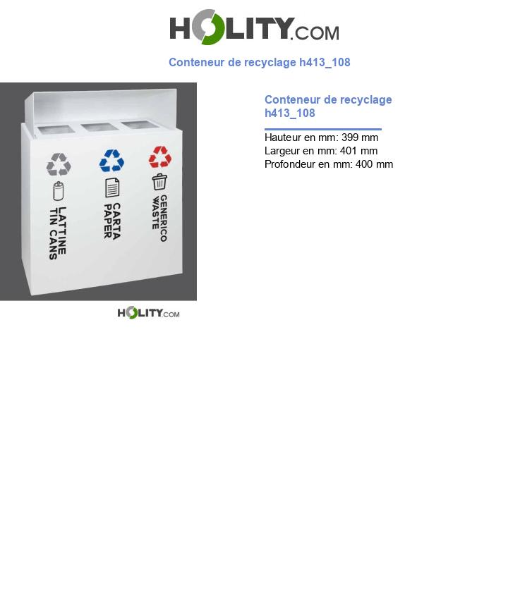 Conteneur de recyclage h413_108