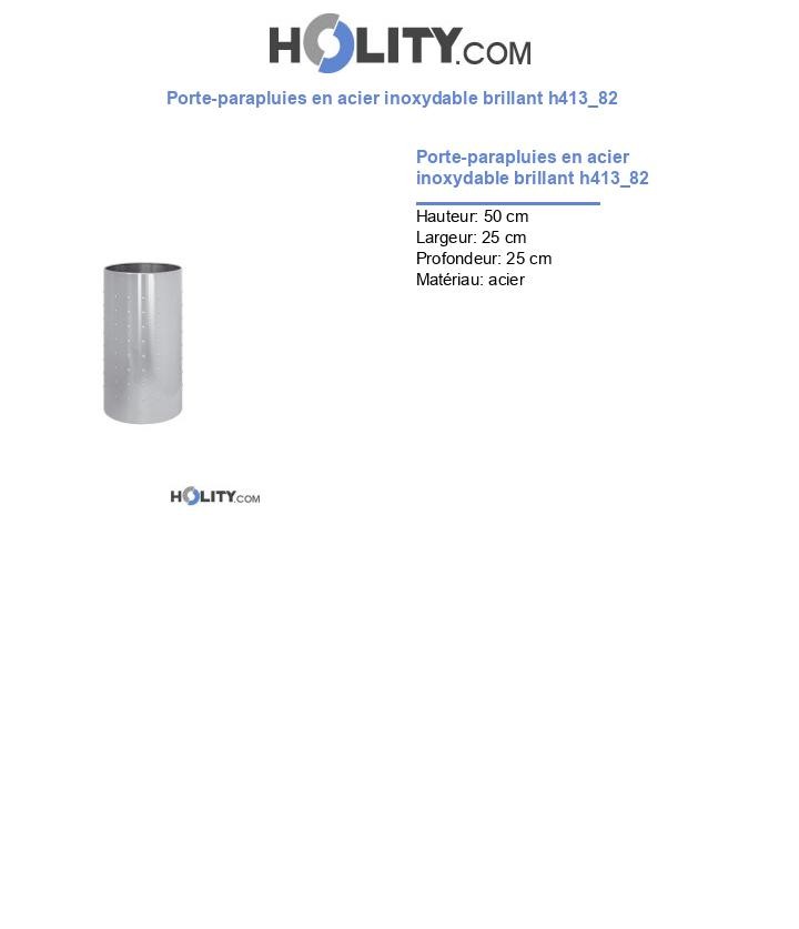 Porte-parapluies en acier inoxydable brillant h413_82