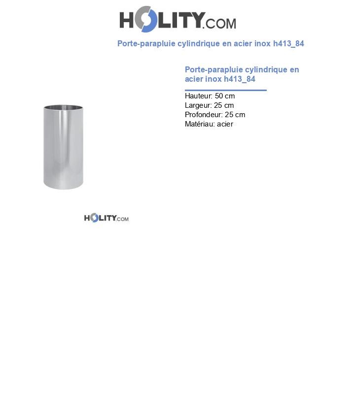 Porte-parapluie cylindrique en acier inox h413_84