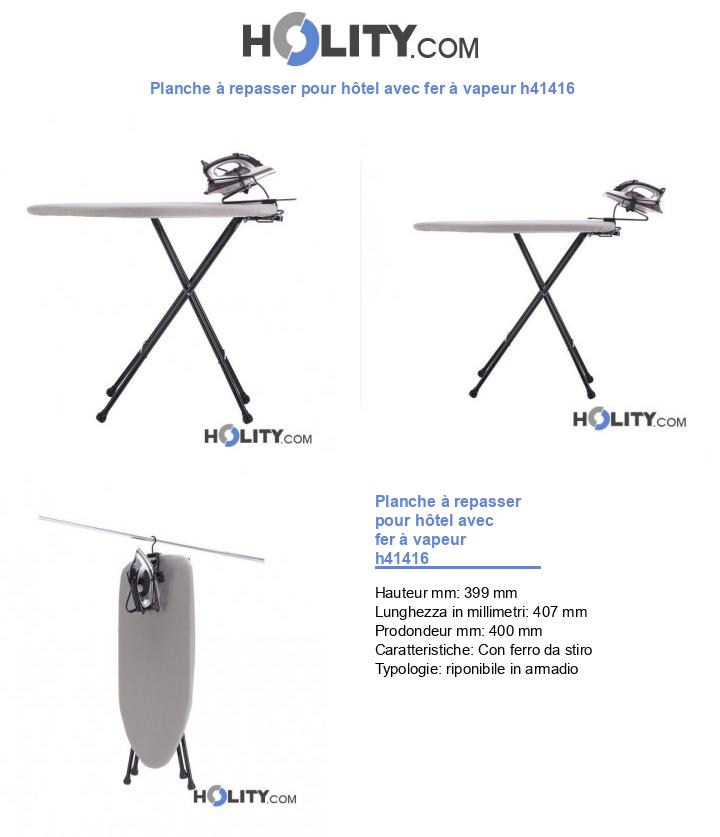 Planche à repasser pour hôtel avec fer à vapeur h41416